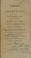 Lavoisier, ttitle page, 1799